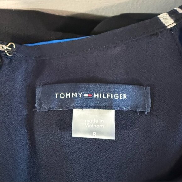 Tommy Hilfiger Long Sleeve Pink Navy Floral Business Dress Long Length Casual 8 - Picture 5 of 7